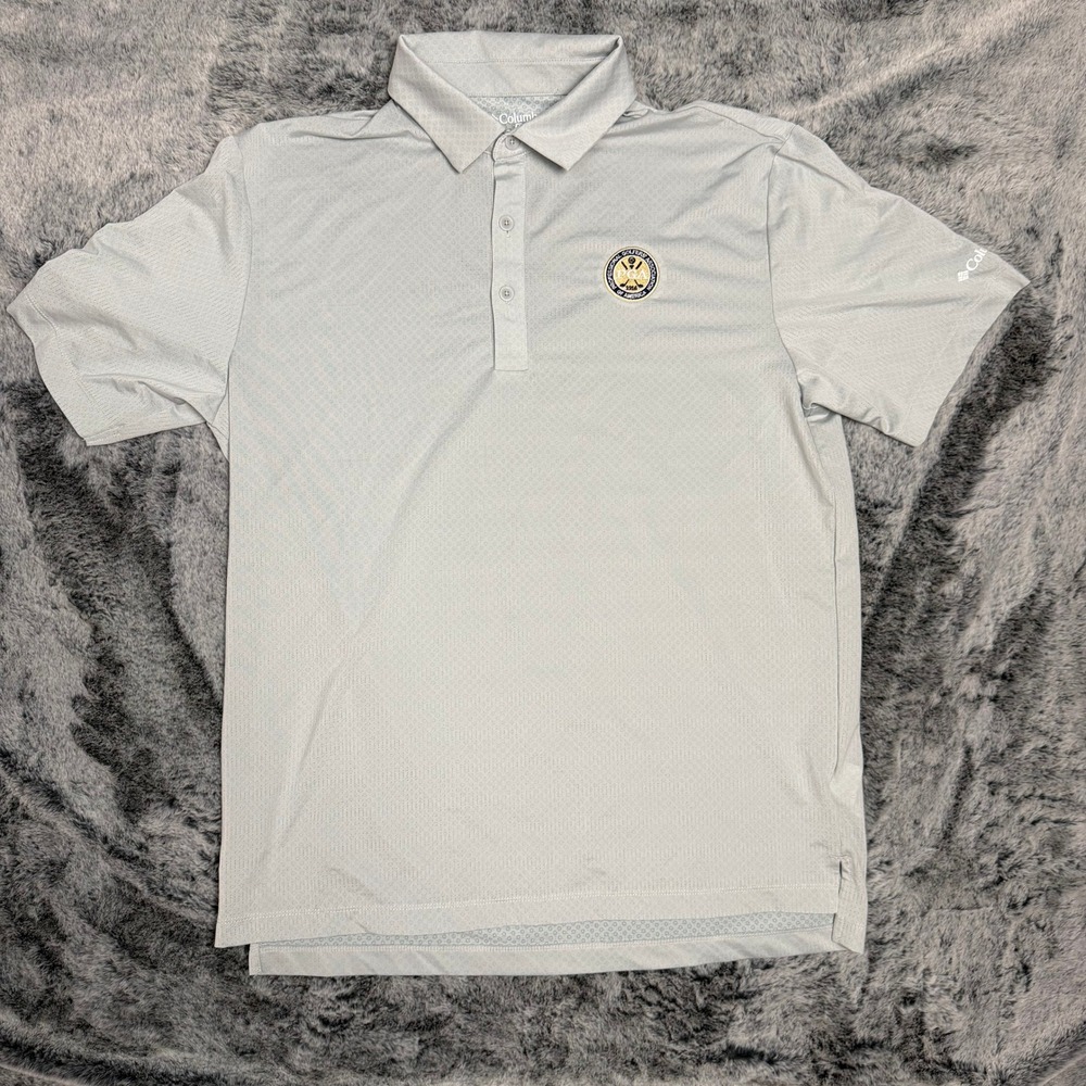 Columbia Golf Mens Large Gray Omni-Freeze PGA America Gateway Section Polo Shirt